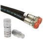 1/2" Twin Hydraulic Hose Assembly / Breaker Hose - 18" Long & 1/2" Coupling Set