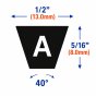 A29 Smooth Rubber Drive V-Belt - Circ.29", Width: 13mm, Height: 8mm