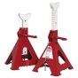 Axle Stands (Pair) 5tonne Capacity per Stand Auto Rise Ratchet Sealey Part No. AAS5000