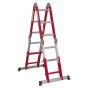 Aluminium Multipurpose Ladder EN 131 Adjustable Height Sealey Part No. AFPL2