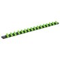 Socket Retaining Rail with 16 Clips 1/4"Sq Drive - Hi-Vis Green Sealey Part No. AK27052HV