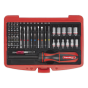 Fine Tooth Ratchet Screwdriver & Accessory Set 51pc Sealey Part No. AK64903