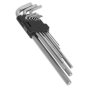 Hex Key Set 9pc Extra-Long Metric Sealey Part No. AK7137