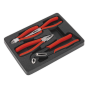 Pliers Set 4 Piece - Pump, Combination, Long Nose and Snips - Sealey AK8579
