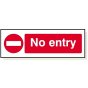 No Entry Sign 120x360mm Foamex 3mm for Safety and Restricted Areas