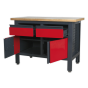 Workstation with 2 Drawers & 2 Cupboards Sealey Part No. AP1372A