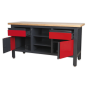 Workstation with 2 Drawers, 2 Cupboards & Open Storage Sealey Part No. AP1905A