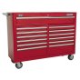 Rollcab 13 Drawer with Ball Bearing Slides - Red Sealey Part No. AP5213T
