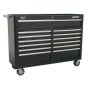 Rollcab 13 Drawer with Ball Bearing Slides - Black Sealey Part No. AP5213TB