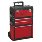 Mobile Steel/Composite Toolbox - 3 Compartment Sealey Part No. AP548