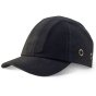 Safety Baseball Cap c/w Mesh sides fits over an ABS plastic shell Black