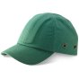 Safety Baseball Cap c/w Mesh sides fits over an ABS plastic shell Green
