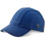 Safety Baseball Cap c/w Mesh sides fits over a ABS plastic shell Royal Blue