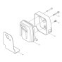 Muffler Assembly for Makita BCX3400