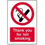 Thanks Not Smoking 3mm Foamex