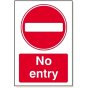 No Entry S/Adhesive
