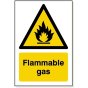 Flammable Gas Sign 240x360mm Foamex 3mm Safety Warning