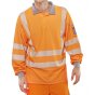 Arc Flash Long Sleeve Polo Shirt Go/Rt for Railway use Orange Size SML