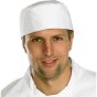 Chefs Skull Cap 100% Cotton Comfortable Fit in One Size White