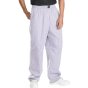 Chefs Trousers Small Check Polyester Cotton Elasticated Waist Navy/White M