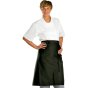 Chefs Waist Apron Polyester Fabric with Tangle Ties 36”W x 29”H Black