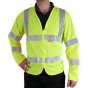 Hi-Vis Long Sleeve Jerkin Fire Retardant Saturn Yellow Size SML