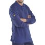 Polo Long Sleeved Hi-Vis Anti Static Fire Retardant Navy Blue Size XXXL