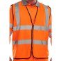Hi-Vis Waistcoat 100% Polyester Fire Retardant Orange Size SML