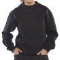 Sweatshirt Polyester Cotton Fleece Inner Ribbed Cuff/Waistband Black 3XL