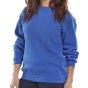 Sweatshirt Poly/Cotton Fleece Inner Ribbed Cuff/Waistband Royal Blue XXL
