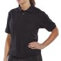 Click Polo Shirt Poly/Cotton Side Vent 3 Button Cuffed Sleeve Black 3XL