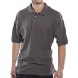 Click Polo Shirt Poly/Cotton Side Vent 3 Button Cuffed Sleeve Grey SML