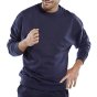 Premium Sweatshirt Cotton/Poly Drop Shoulder Rib Cuff/Waist Navy Blue XL