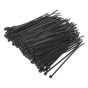 Cable Ties 2.5mm x 100mm Black for Workshop and Home - 200 Pack
