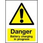 'Danger Battery Charging' Sign
