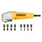 DT70619T Impact Rated Right Angle Drill Attachment & 8 Bits
