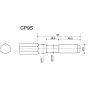 Narrow Chisel 10" for CP9 Drill - Concrete Work Chisel
