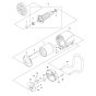 Motor Assembly for Husqvarna DM 430