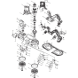Makita DPB181Z Band Saw Assembly