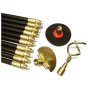 Drain Rod Set Lock Fast Type for Plumbing and Drain Cleaning - 30ft Total