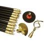 Drain Rod Set Lock Fast Type for Plumbing and Drain Cleaning - 30ft Total