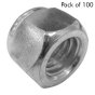 UNC Nylon Insert Locking Nuts, Zinc Plated, Size: 3/8". Pack of 100