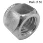 UNC Nylon Insert Locking Nuts, Zinc Plated, Size: 5/8". Pack of 50