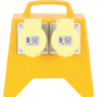 2 Way Distribution Unit - 2x 32A IP44 rating supplied with 3M cable 110V