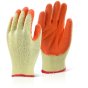 Economy Grip Glove Rubber Coated Palm Knitted Back Multi Purpose Orange LGE