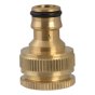 Brass Dual Tap Connector 12.5 - 19mm (1/2 - 3/4in) by Faithfull - SB3002