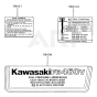 Kawasaki FB460V Engine Label