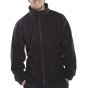 Standard Fleece Jacket 280gsm Polyester Zip Front Fastening Black SML