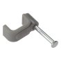 Cable Clip Flat Grey 1.50mm Box 100 by Forgefix - FCC15G