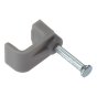 Cable Clip Flat Grey 4.00mm Box 100 by Forgefix - FCC4G